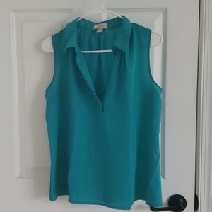 LOFT Sleeveless Collared Shell Tank